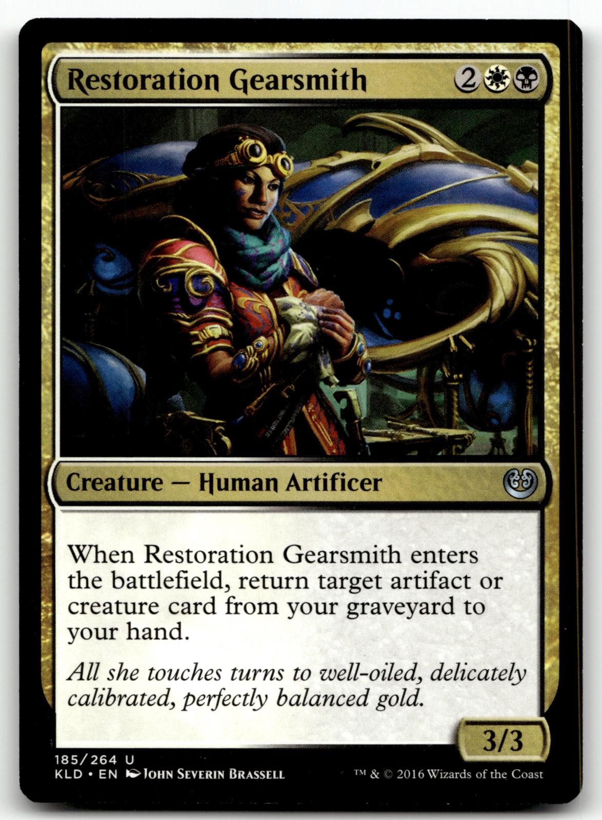 Restoration Gearsmith 185 Uncommon Kaladesh Magic: The Gathering Near Mint