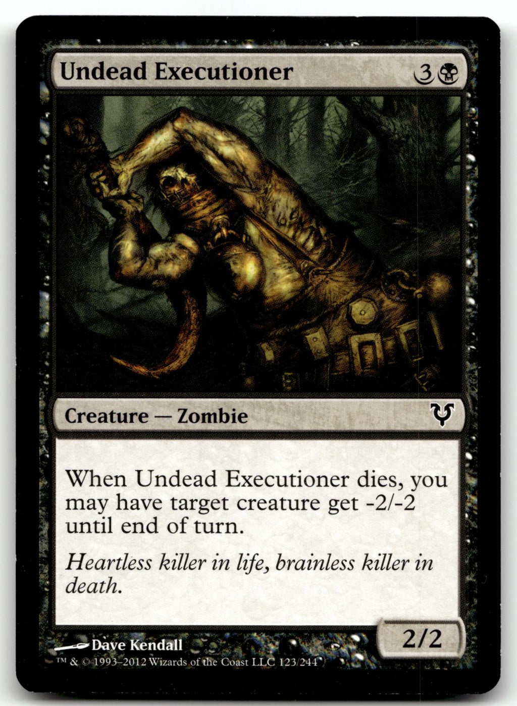 Undead Executioner 123 Common Avacyn Restored Magic: The Gathering Near Mint