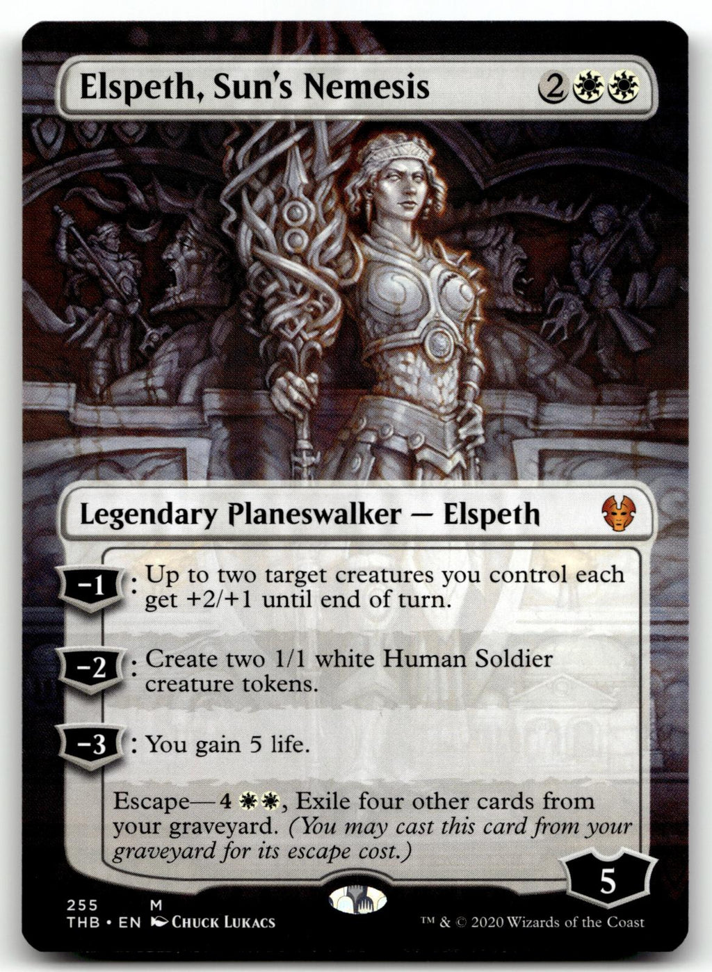 Elspeth, Sun's Nemesis (Borderless) 255 Theros Beyond Death Magic: The Gathering NM