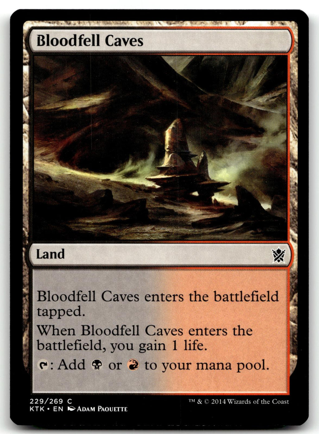 Bloodfell Caves 229 Common Khans of Tarkir Magic: The Gathering Near Mint