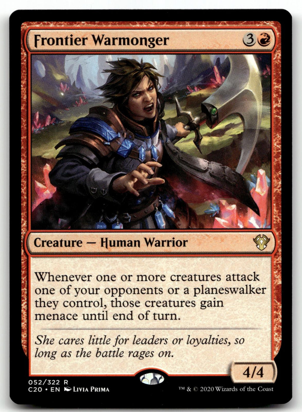 Frontier Warmonger 52 Rare Commander 2020 Magic: The Gathering Near Mint