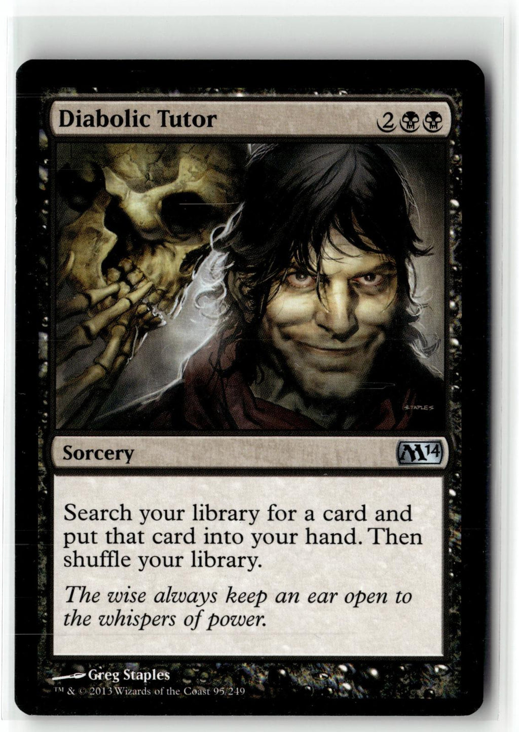 Diabolic Tutor 95 Uncommon Magic 2014 (M14) Magic: The Gathering Near Mint