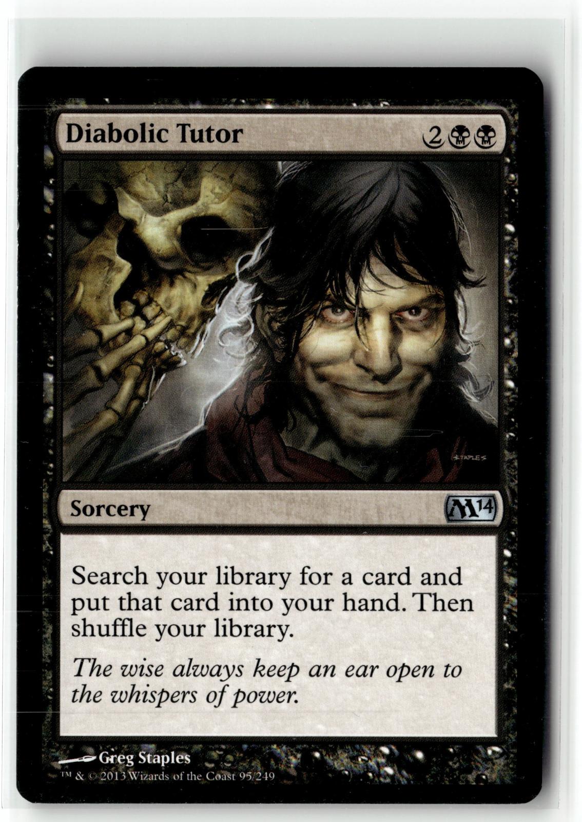 Diabolic Tutor 95 Uncommon Magic 2014 (M14) Magic: The Gathering Near Mint