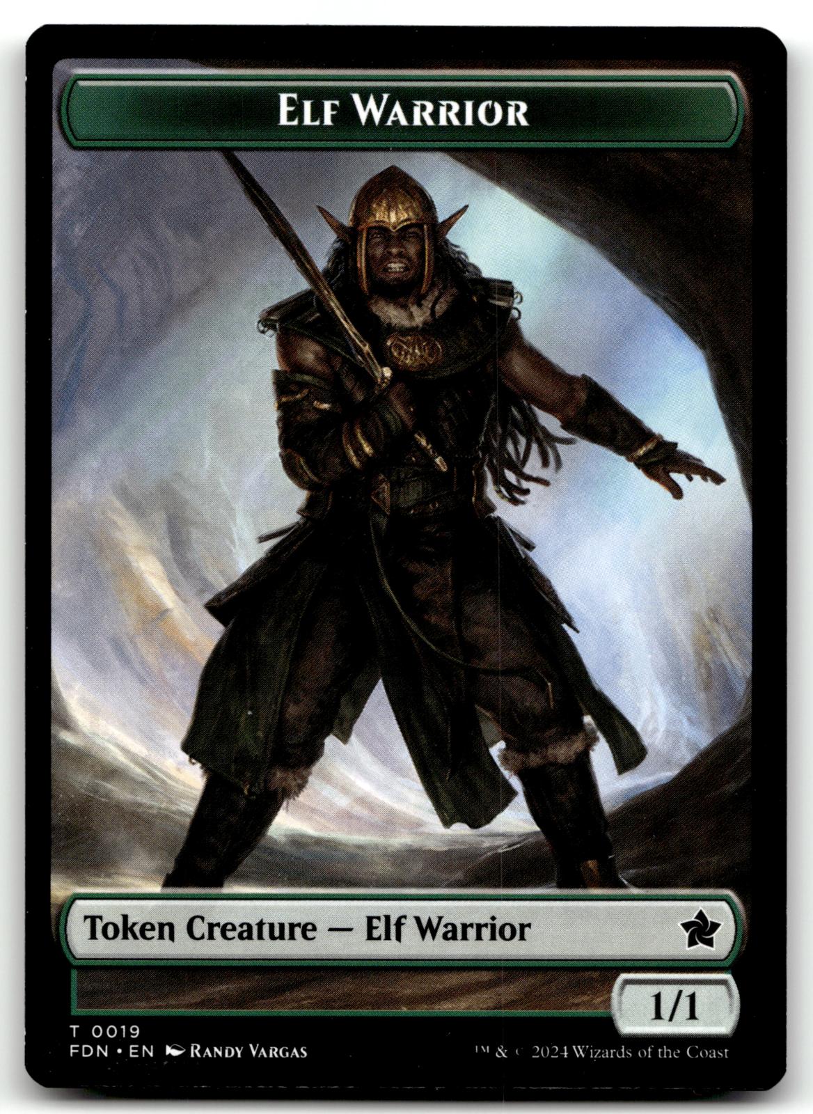 Elf Warrior Token 15 Token Kaldheim Magic: The Gathering Near Mint