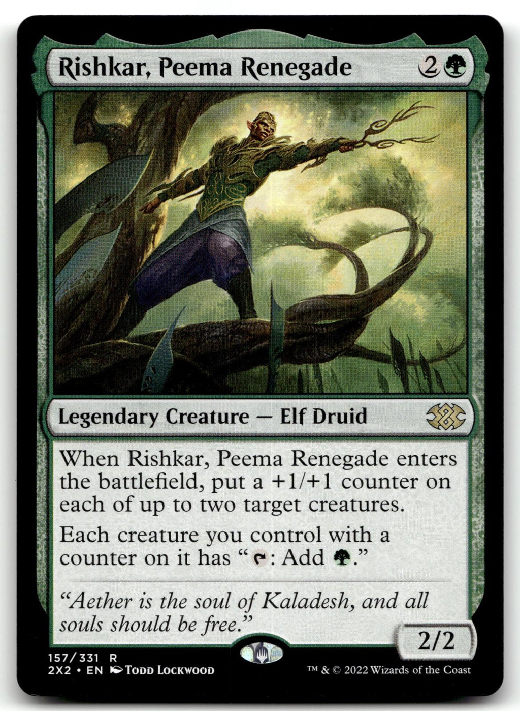 Rishkar, Peema Renegade 157 Rare Double Masters 2022 Magic: The Gathering NM