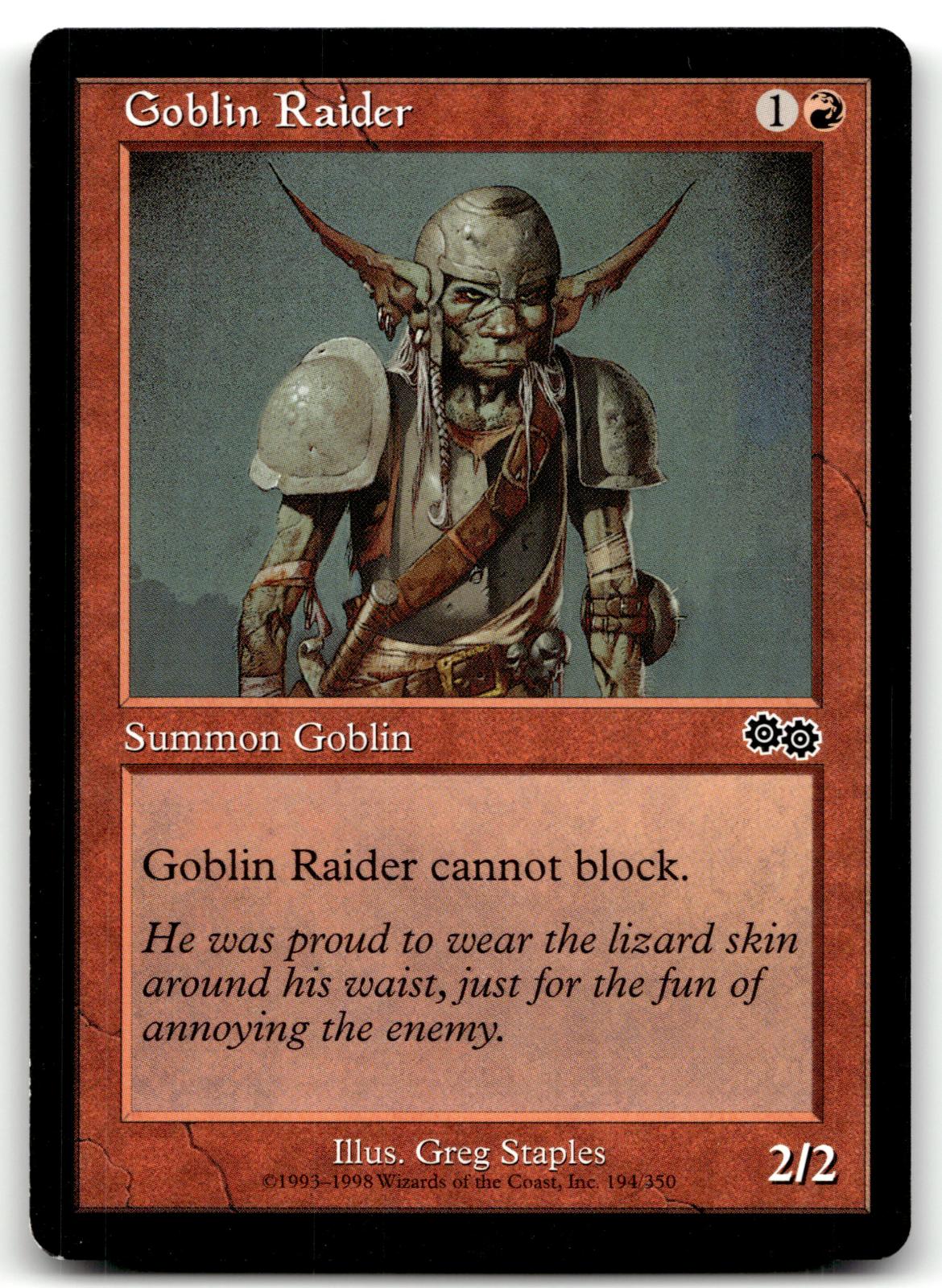 Goblin Raider 194 Common Urza's Saga Magic: The Gathering Near Mint