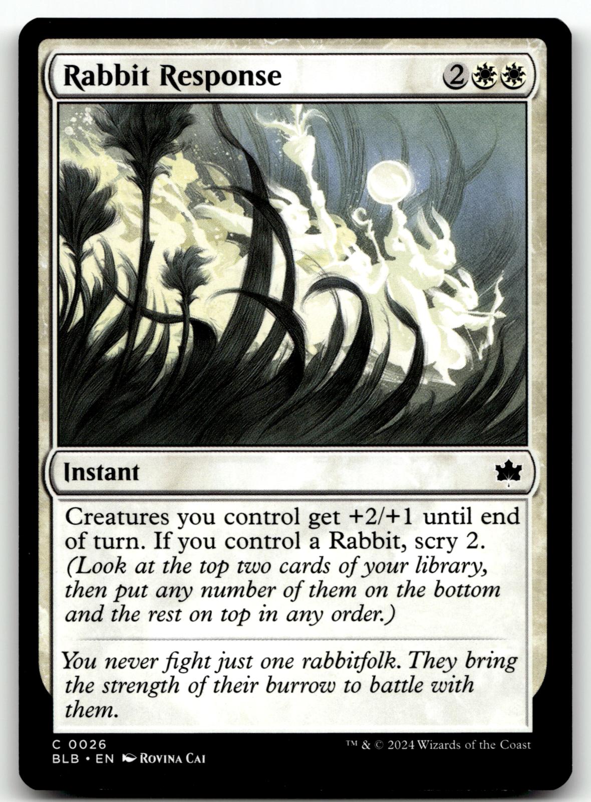Rabbit Response 26 Common Bloomburrow Magic: The Gathering Near Mint