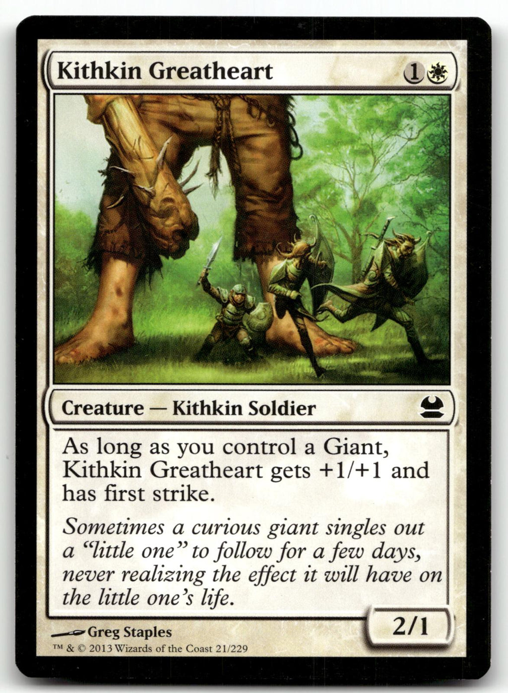 Kithkin Greatheart 21 Common Modern Masters Magic: The Gathering Near Mint