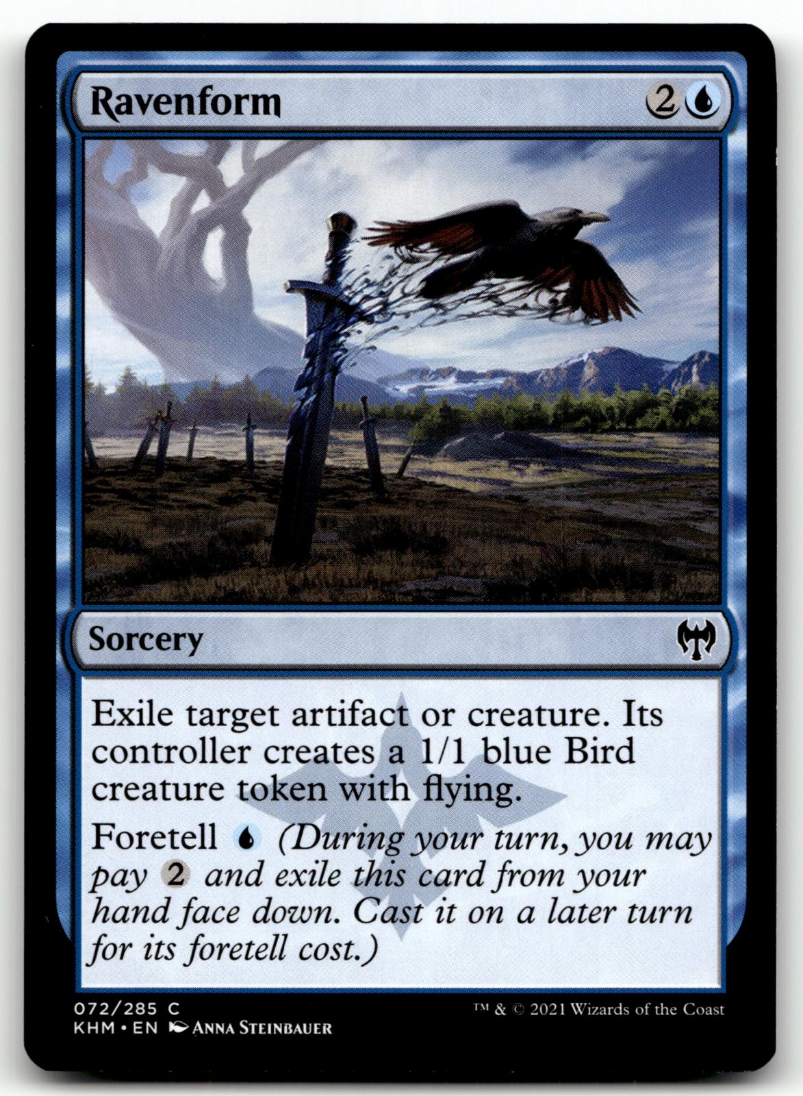 Ravenform 72 Common Kaldheim Magic: The Gathering Near Mint