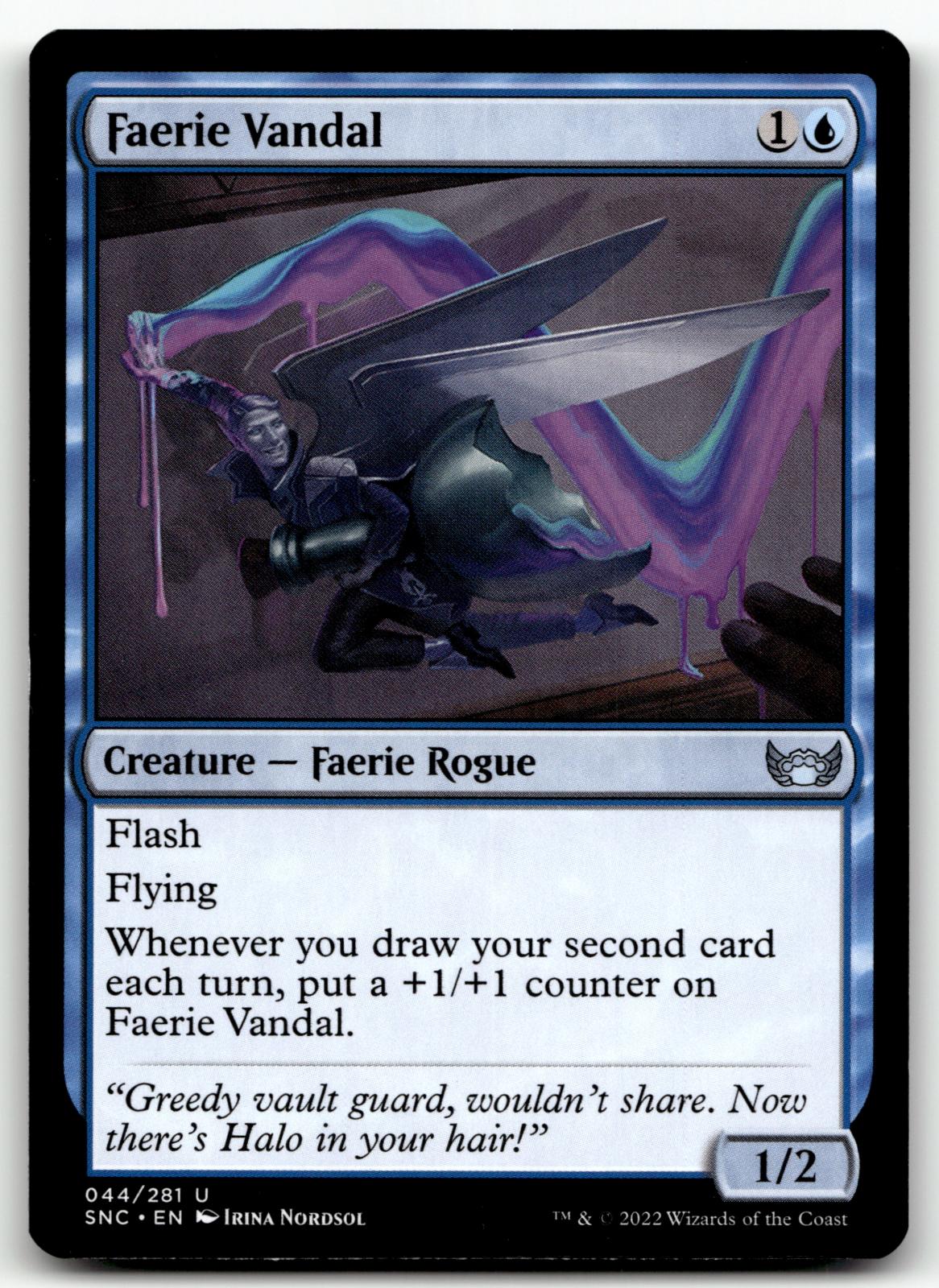 Faerie Vandal 44 Uncommon Streets of New Capenna Magic: The Gathering Near Mint