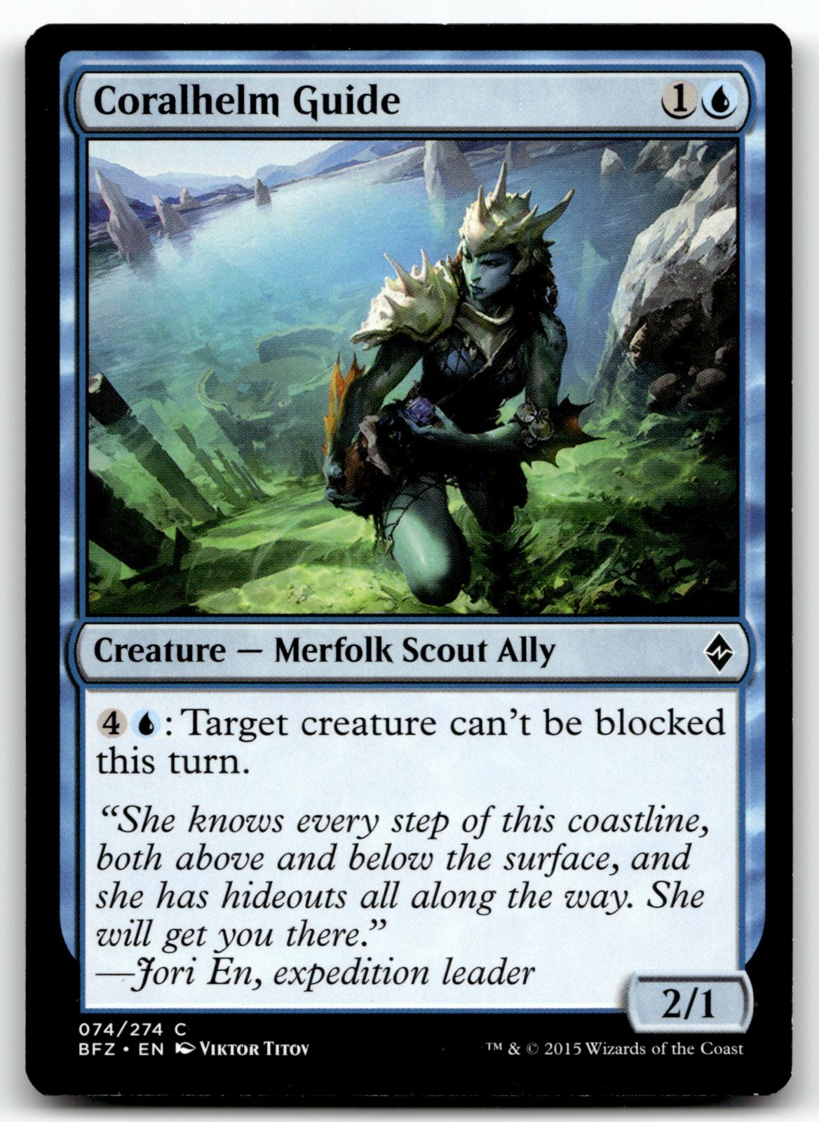 Coralhelm Guide 74 Common Battle for Zendikar Magic: The Gathering Near Mint