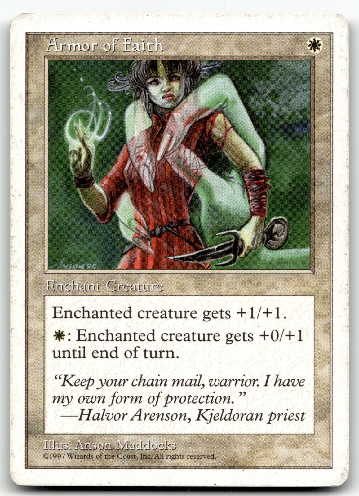 Armor of Faith Common Fifth Edition Magic: The Gathering Near Mint