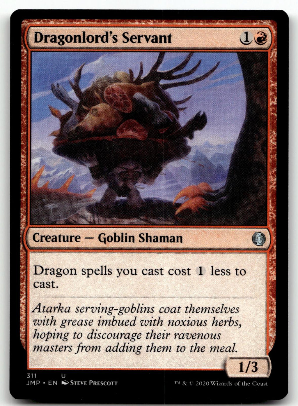 Dragonlord's Servant 311 Uncommon Jumpstart Magic: The Gathering Near Mint
