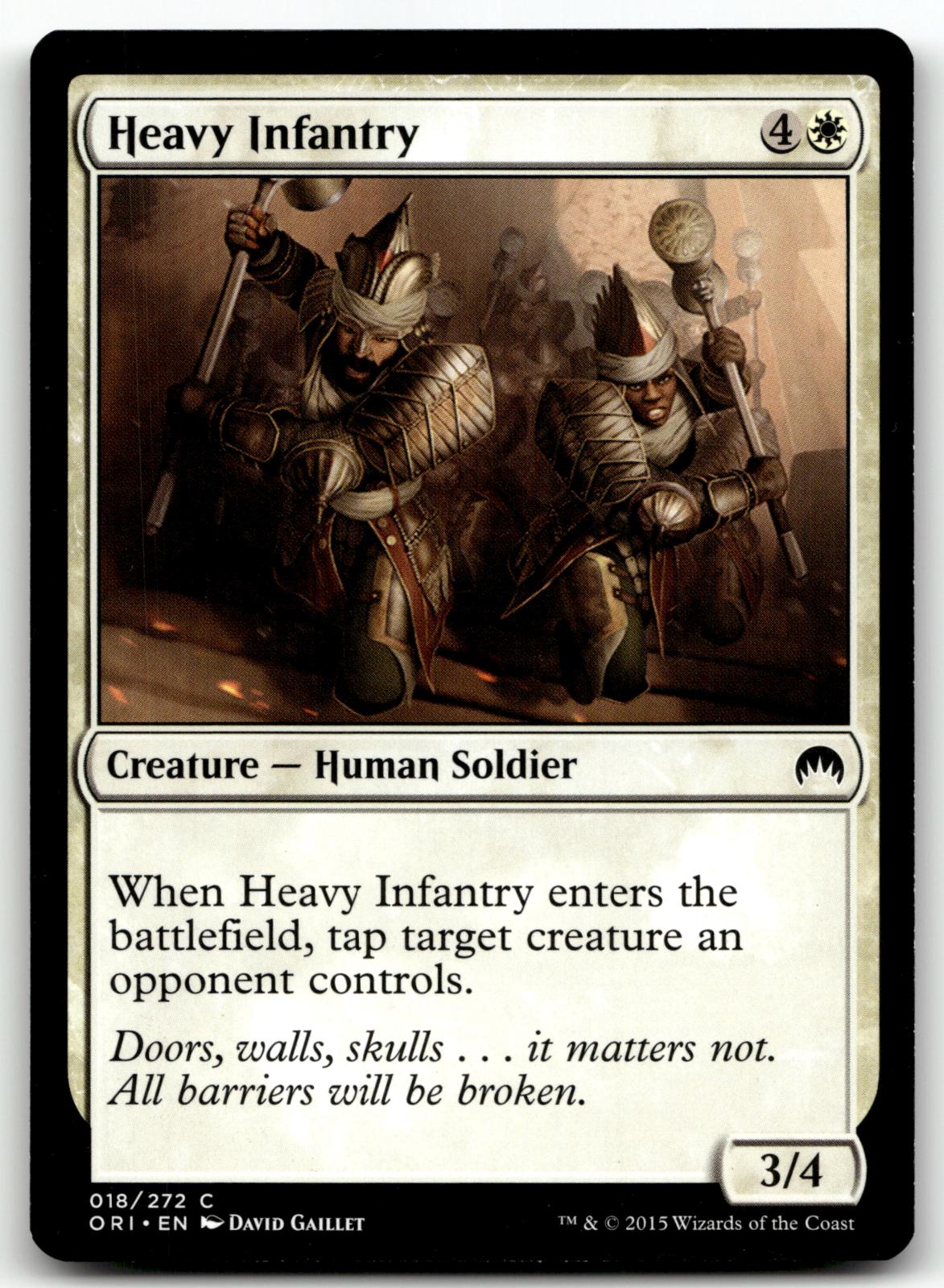 Heavy Infantry 18 Common Magic Origins Magic: The Gathering Near Mint