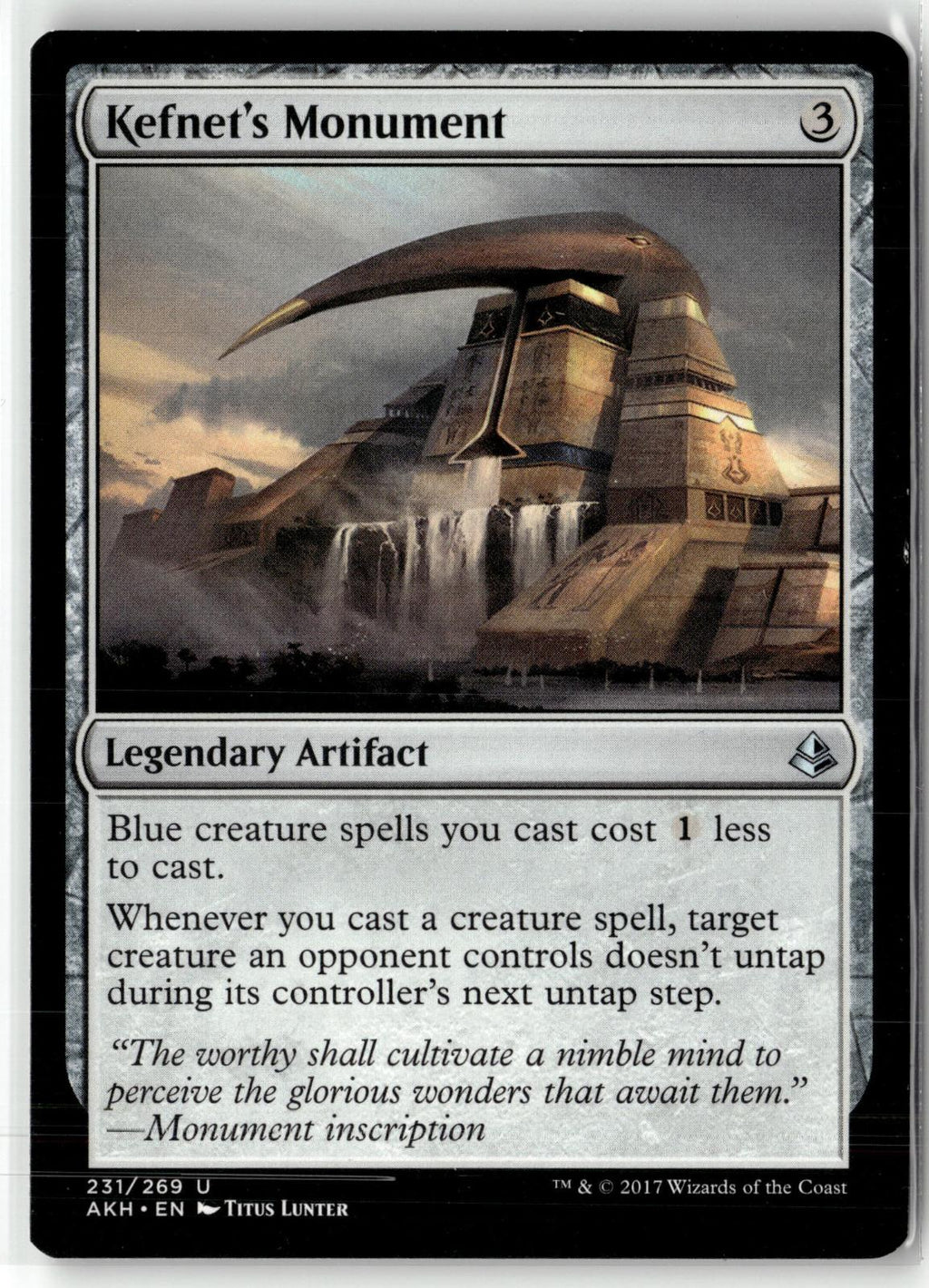 Kefnet's Monument 231 Uncommon Amonkhet Magic: The Gathering Near Mint