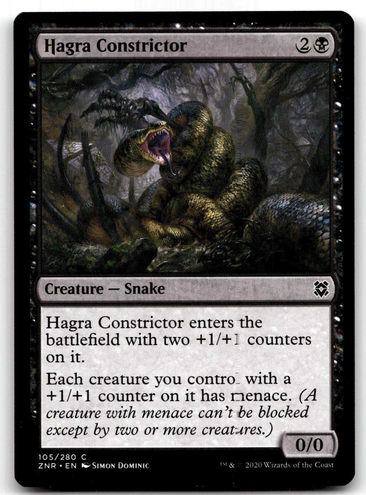Hagra Constrictor 105 Common Zendikar Rising Magic: The Gathering Near Mint