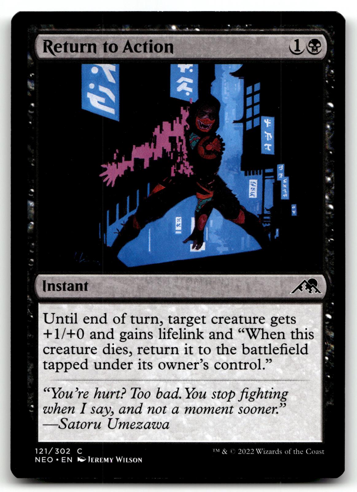 Return to Action 121 Common Kamigawa: Neon Dynasty Magic: The Gathering NM