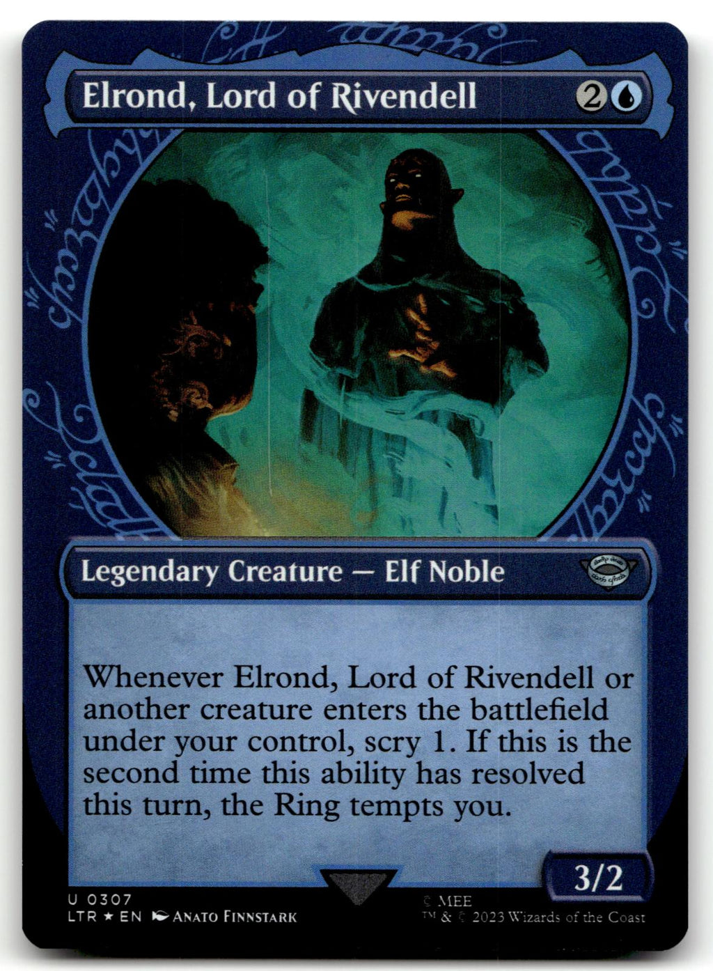 Elrond, Lord of Rivendell (Showcase) 307 Universes Beyond: The Lord of the Rings: Tales of Middle-earth Magic: The Gathering Foil NM