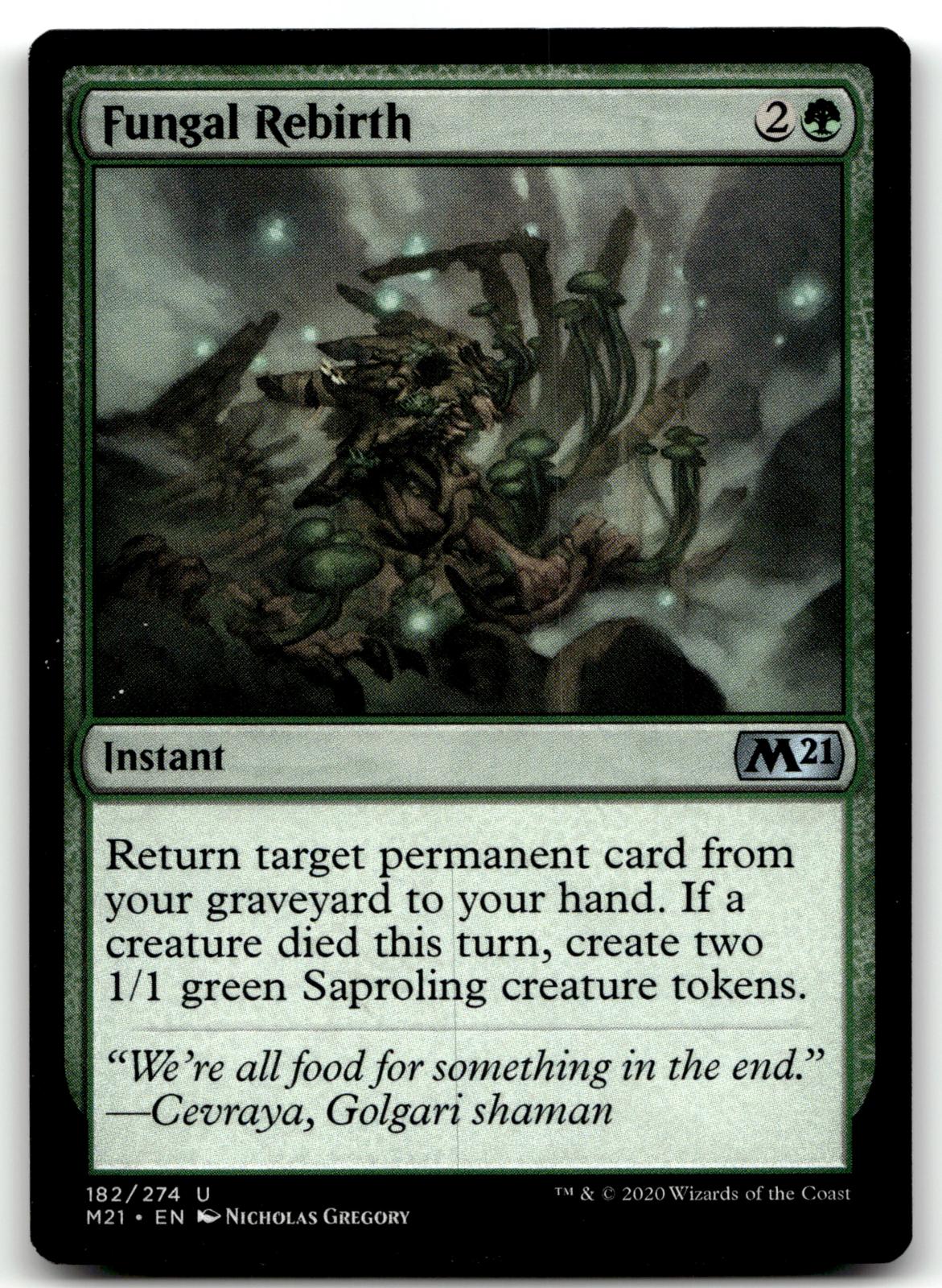 Fungal Rebirth 182 Uncommon Core Set 2021 Magic: The Gathering Near Mint