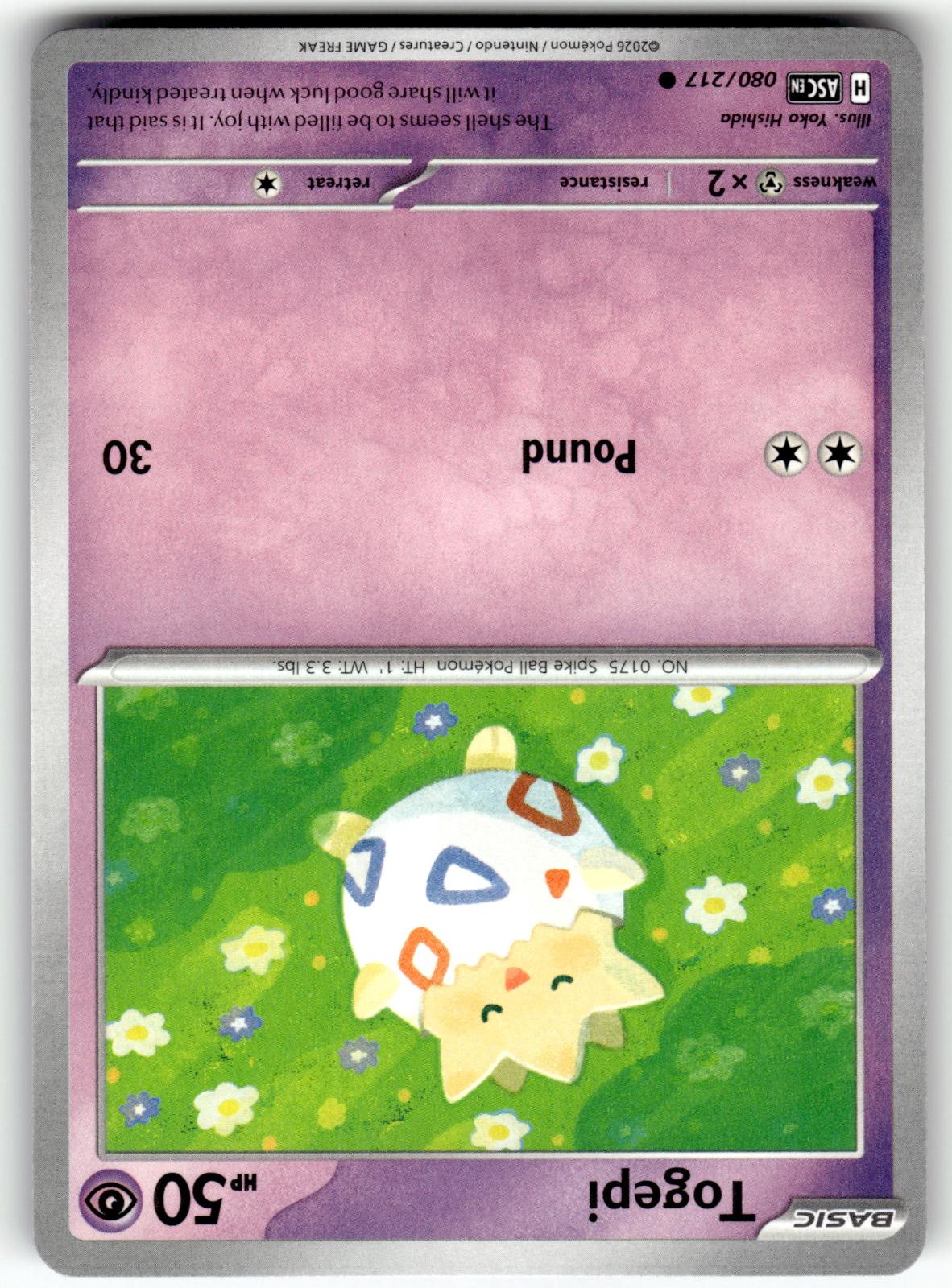 Togepi 080/217 Common Ascended Heroes Pokemon Near Mint