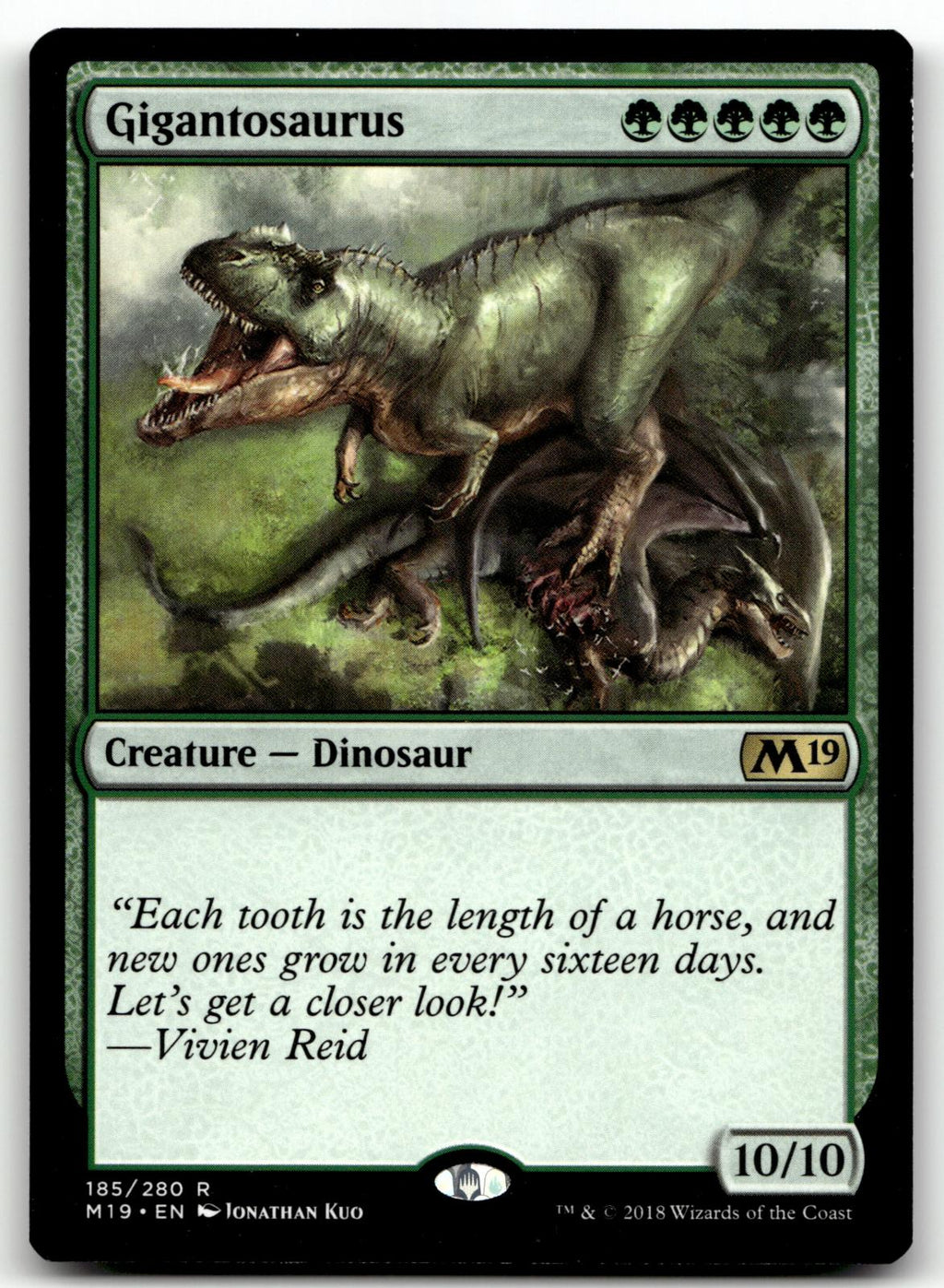 Gigantosaurus 185 Rare Core Set 2019 Magic: The Gathering Near Mint