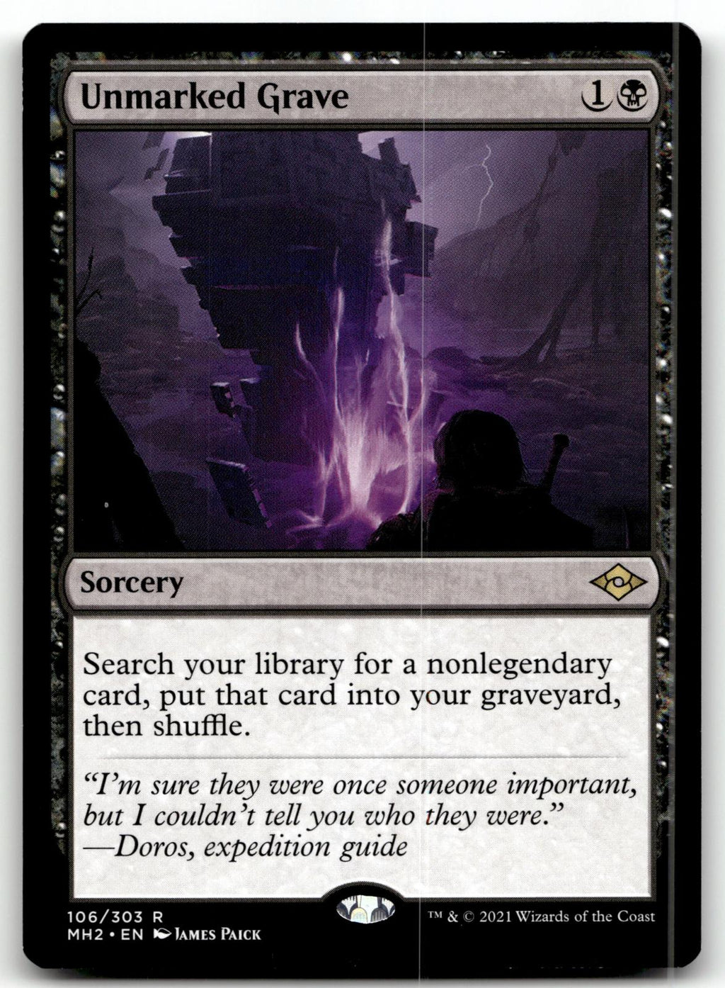 Unmarked Grave 106 Rare Modern Horizons 2 Magic: The Gathering Near Mint