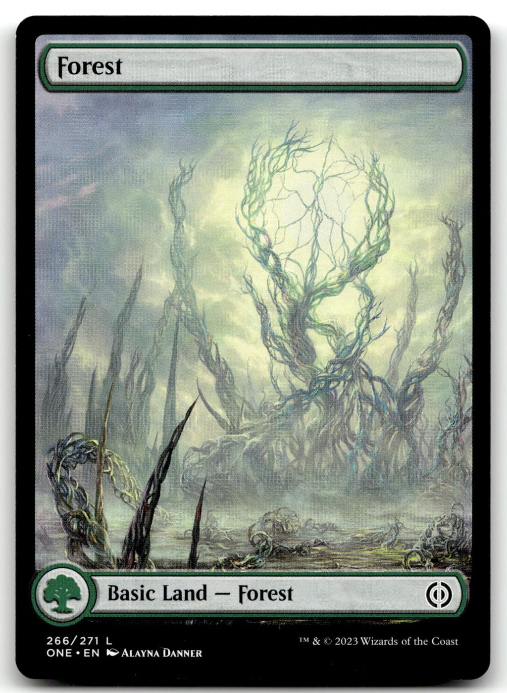 Forest (266) - Full Art 266 Phyrexia: All Will Be One Magic: The Gathering NM
