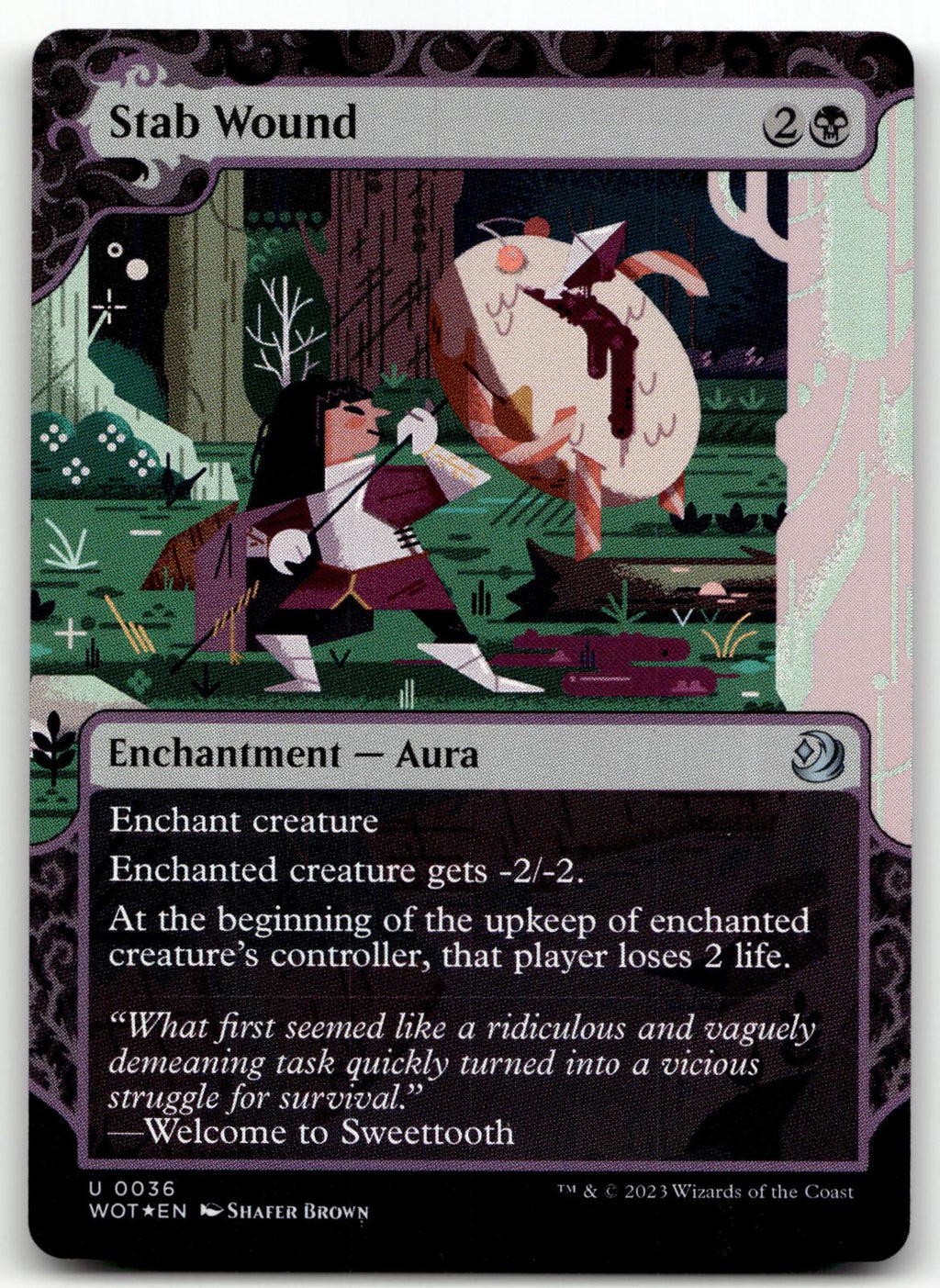 Stab Wound 36 Wilds of Eldraine: Enchanting Tales Magic: The Gathering Foil NM