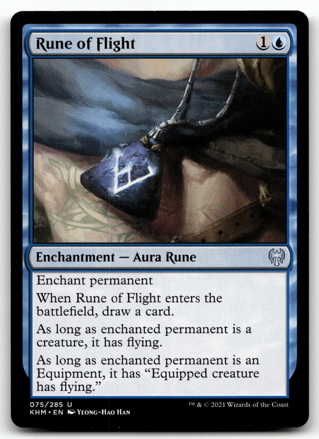 Rune of Flight 75 Uncommon Kaldheim Magic: The Gathering Near Mint