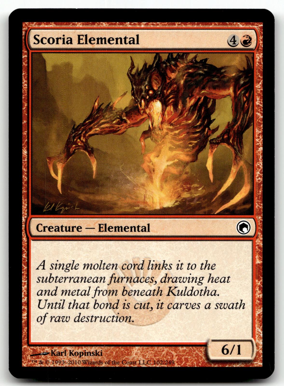 Scoria Elemental 102 Common Scars of Mirrodin Magic: The Gathering Near Mint