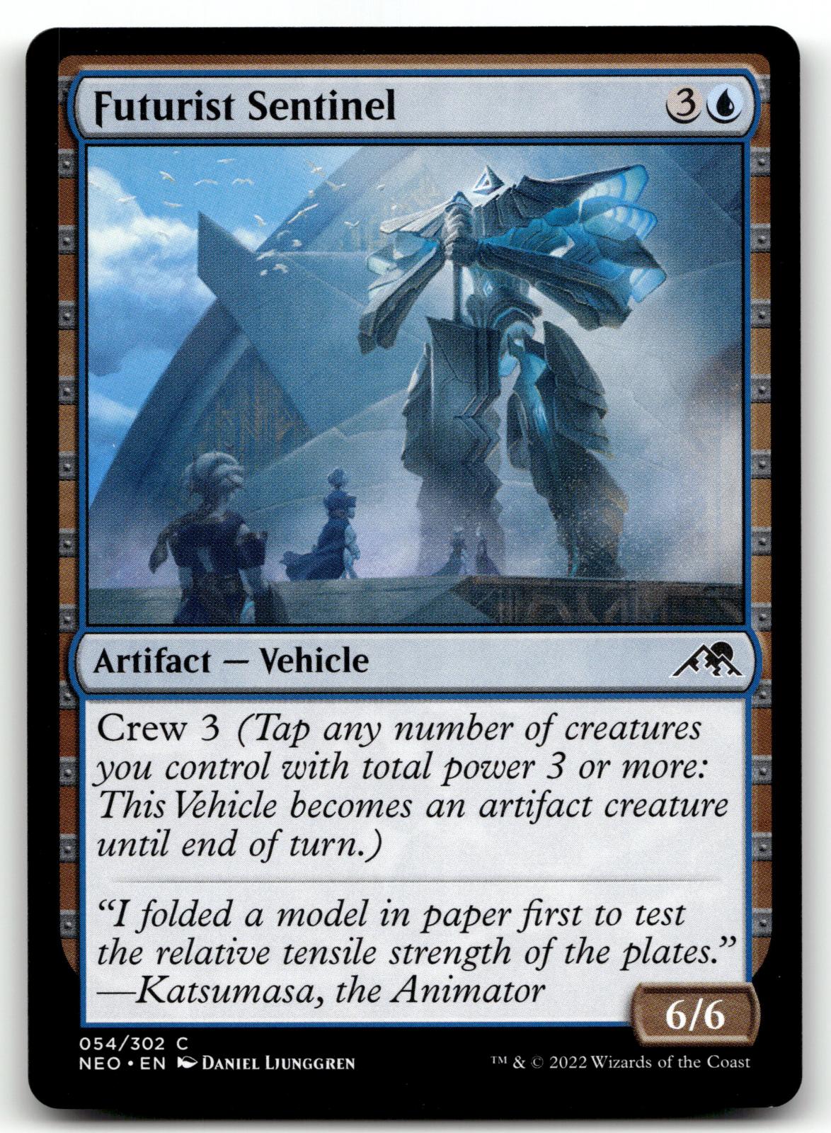 Futurist Sentinel 54 Common Kamigawa: Neon Dynasty Magic: The Gathering NM