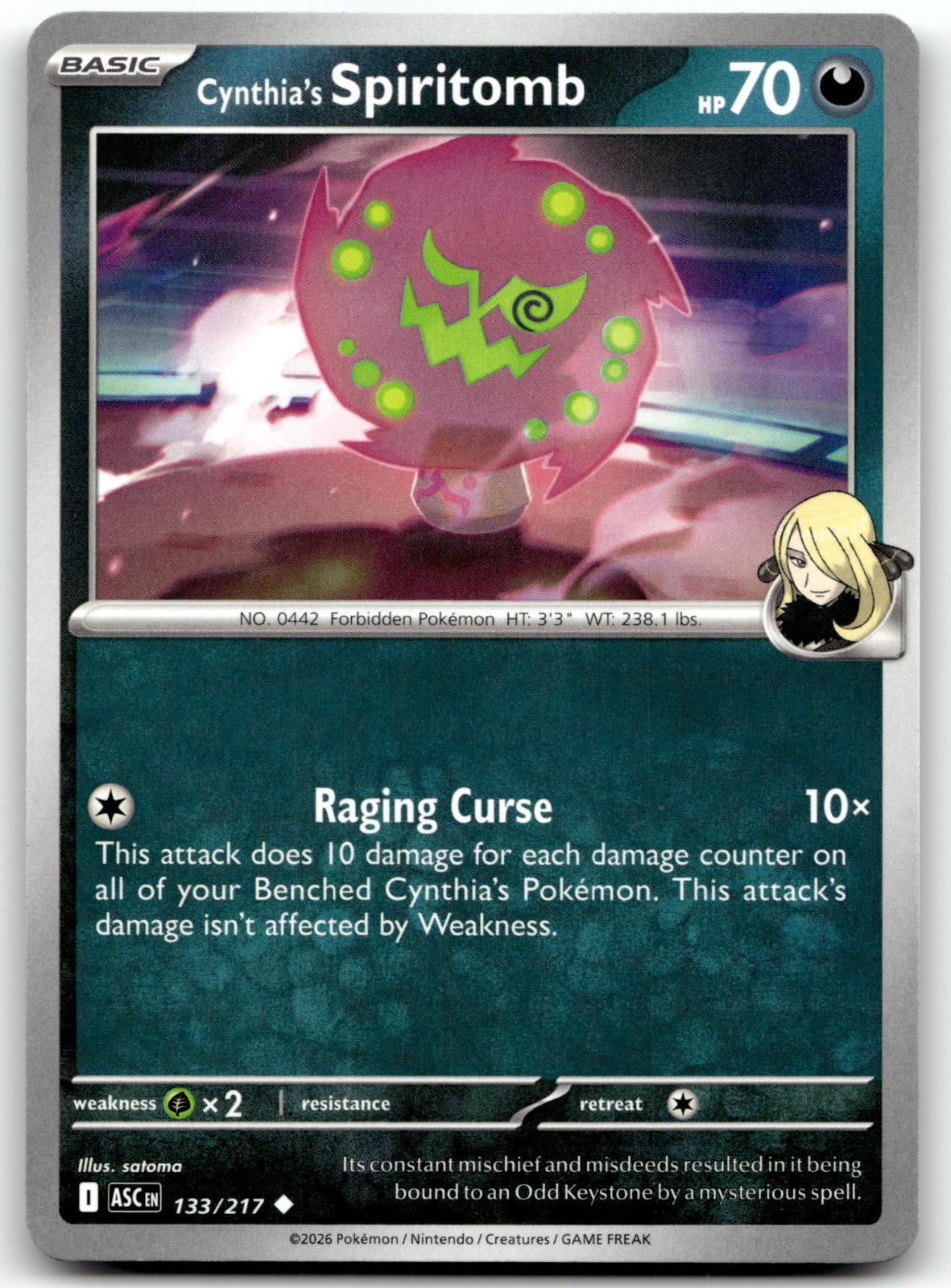 Cynthia's Spiritomb 133/217 Uncommon Ascended Heroes Pokemon Near Mint