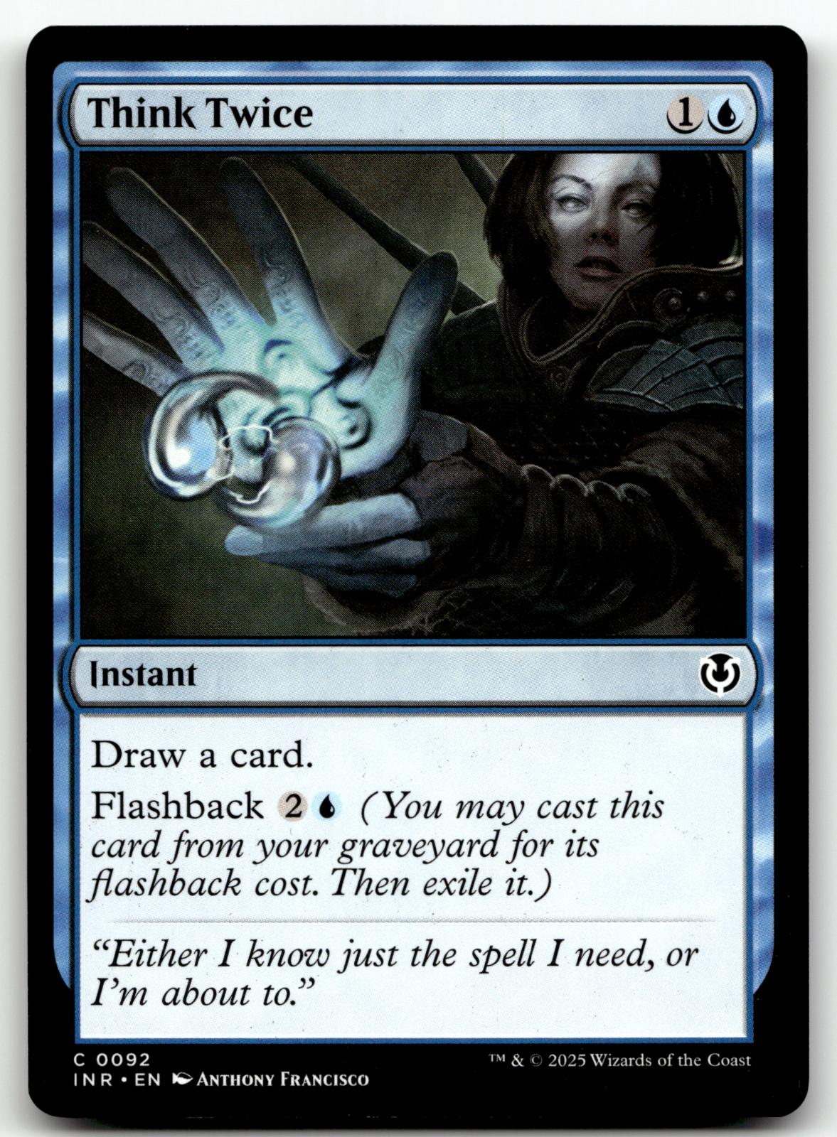 Think Twice 92 Common Innistrad Remastered Magic: The Gathering Near Mint