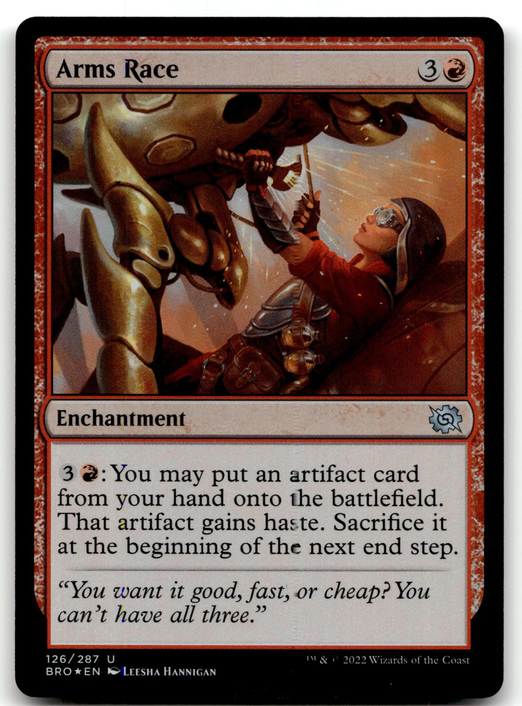 Arms Race 126 Uncommon The Brothers' War Magic: The Gathering Foil Near Mint