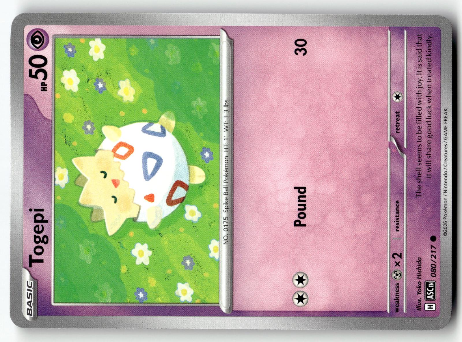 Togepi 070/191 Common Surging Sparks Pokemon Near Mint