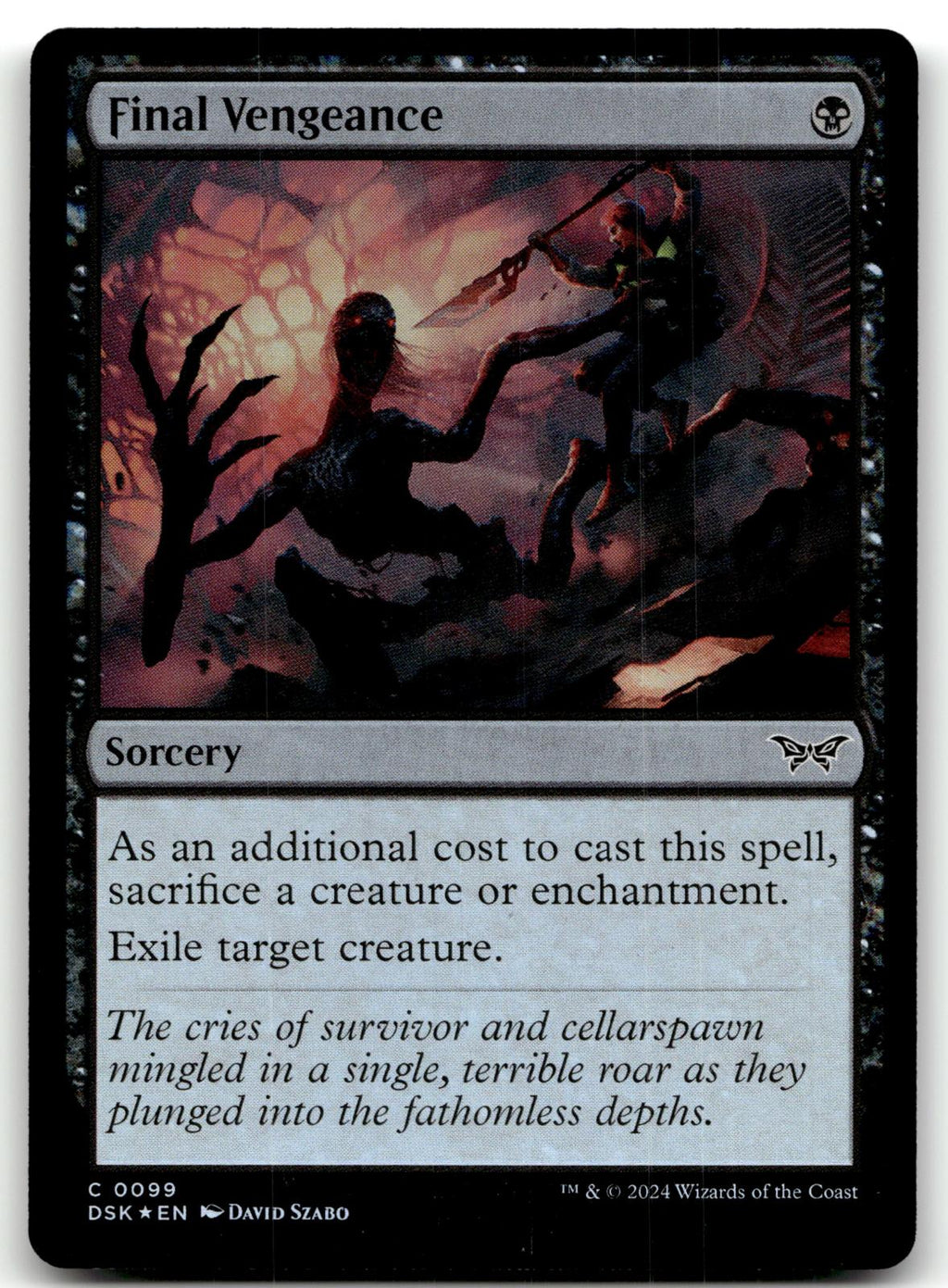 Final Vengeance 99 Duskmourn: House of Horror Magic: The Gathering Foil NM