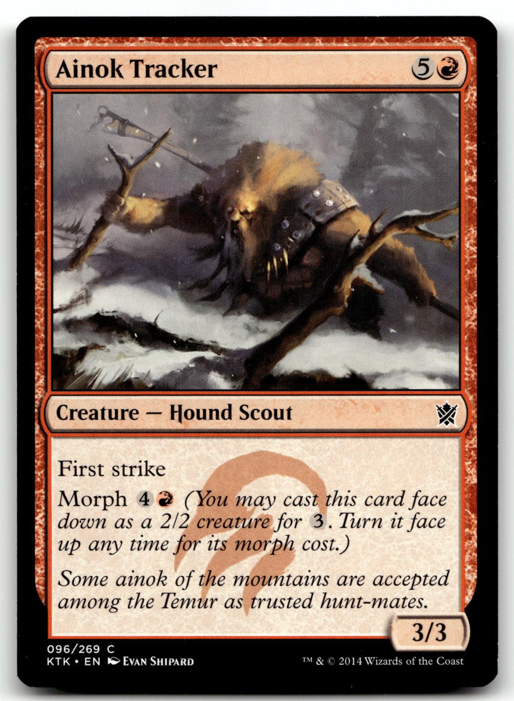 Ainok Tracker 96 Common Khans of Tarkir Magic: The Gathering Near Mint