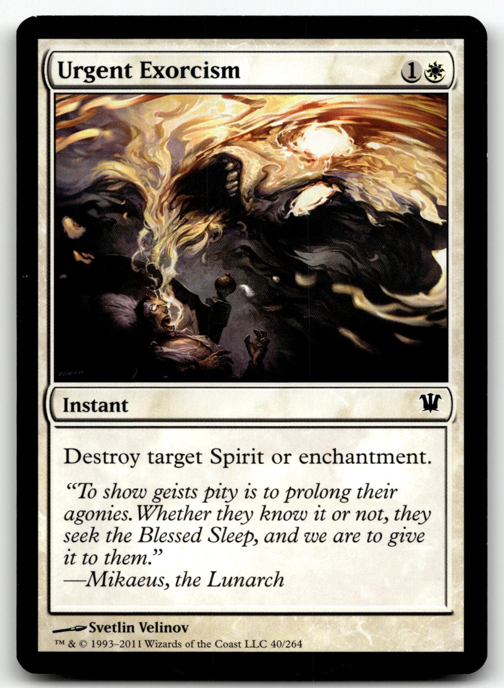 Urgent Exorcism 40 Common Innistrad Magic: The Gathering Near Mint