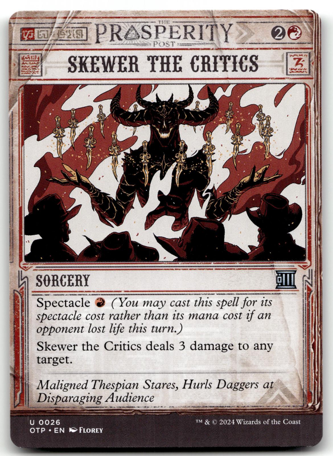 Skewer the Critics 26 Outlaws of Thunder Junction: Breaking News Magic