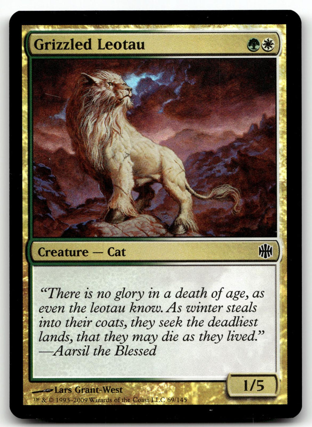 Grizzled Leotau 69 Common Alara Reborn Magic: The Gathering Foil Near Mint