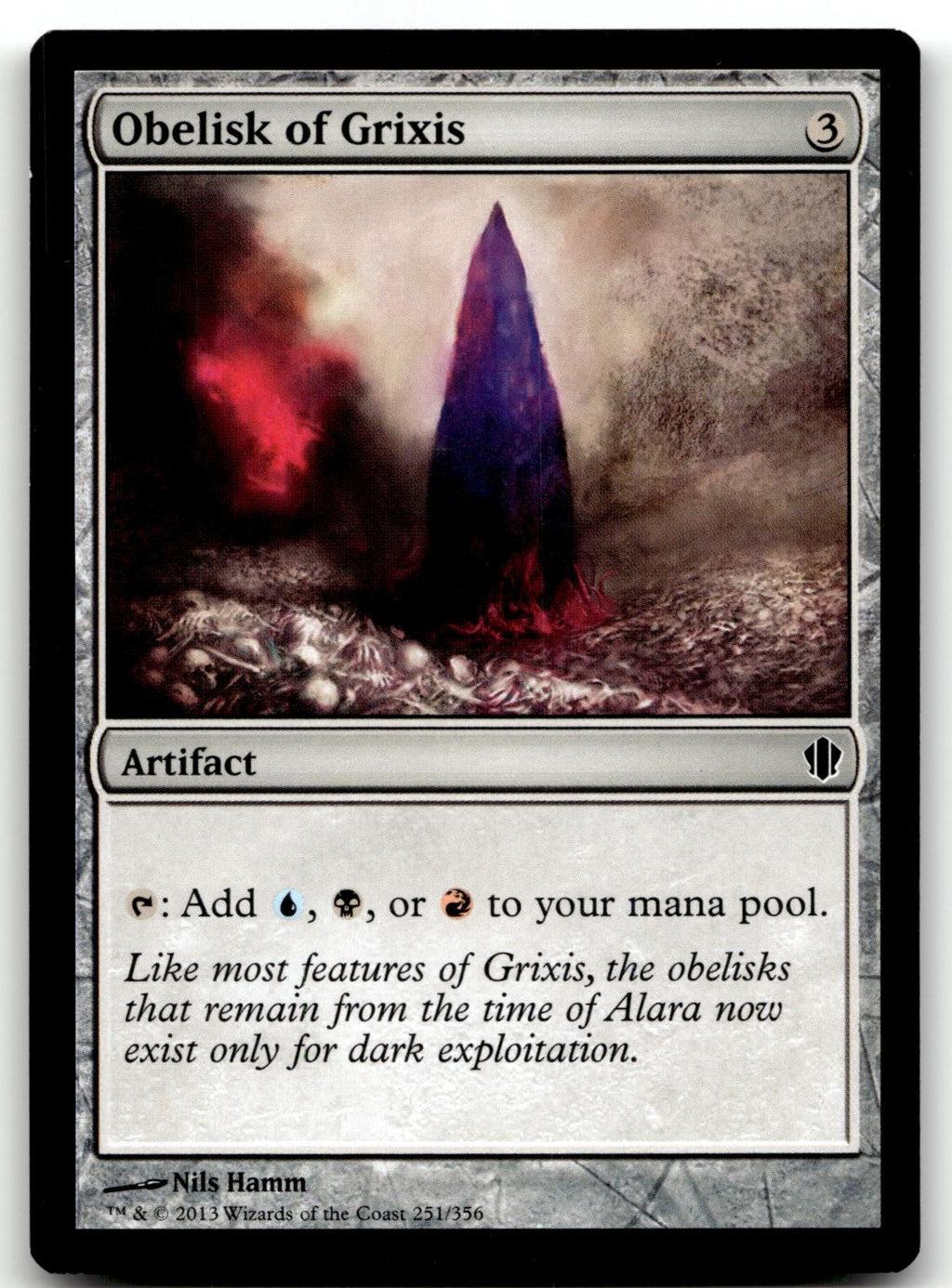 Obelisk of Grixis 251 Common Commander 2013 Magic: The Gathering Near Mint