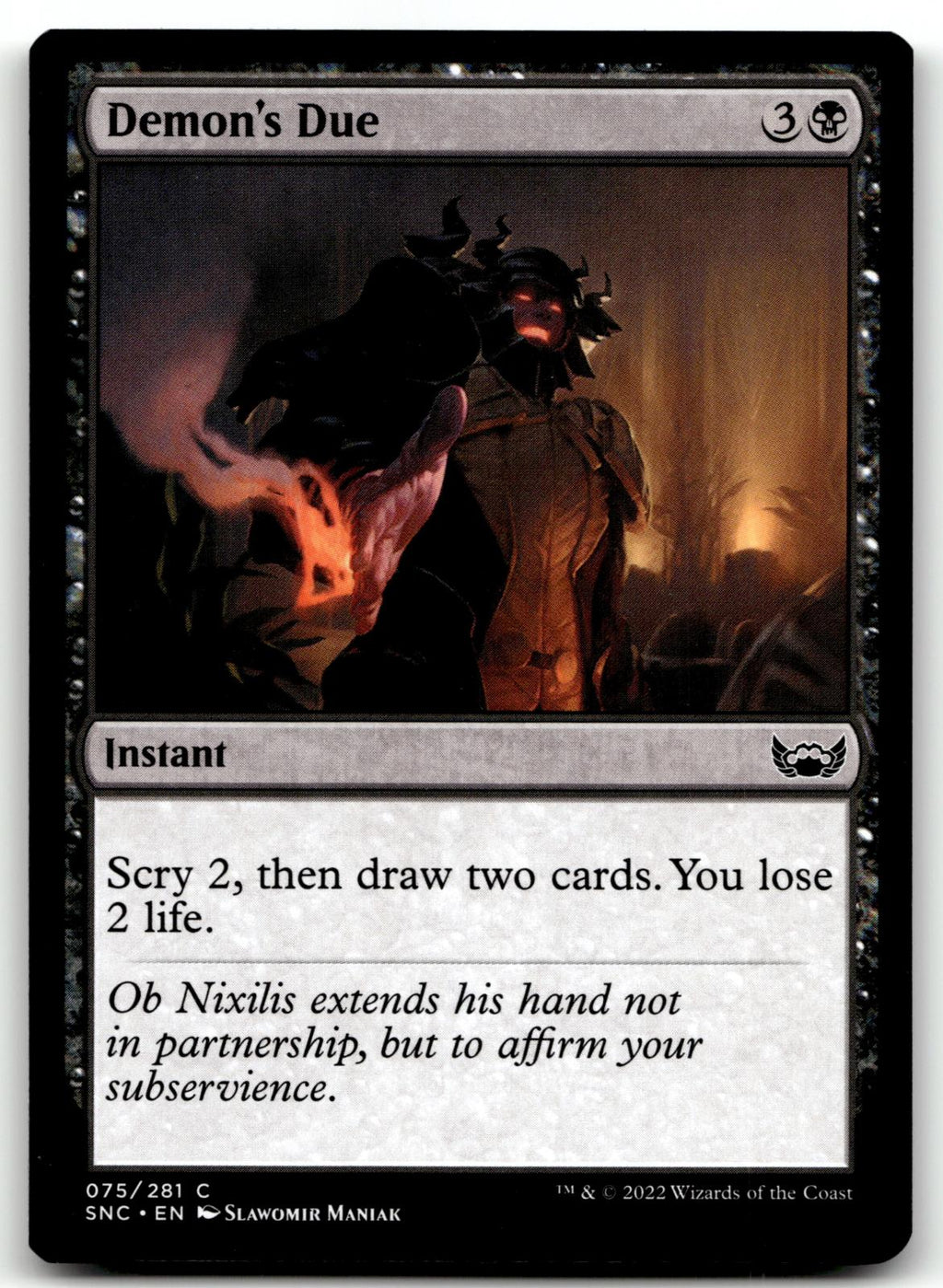 Demon's Due 75 Common Streets of New Capenna Magic: The Gathering Near Mint