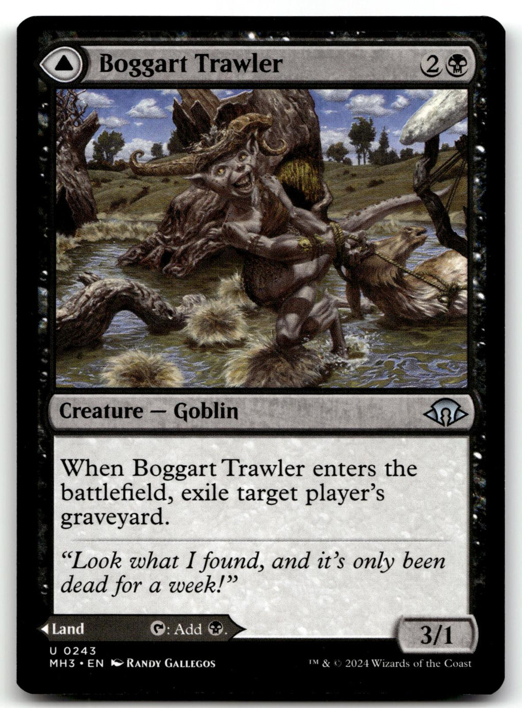 Boggart Trawler 243 Uncommon Modern Horizons 3 Magic: The Gathering Near Mint