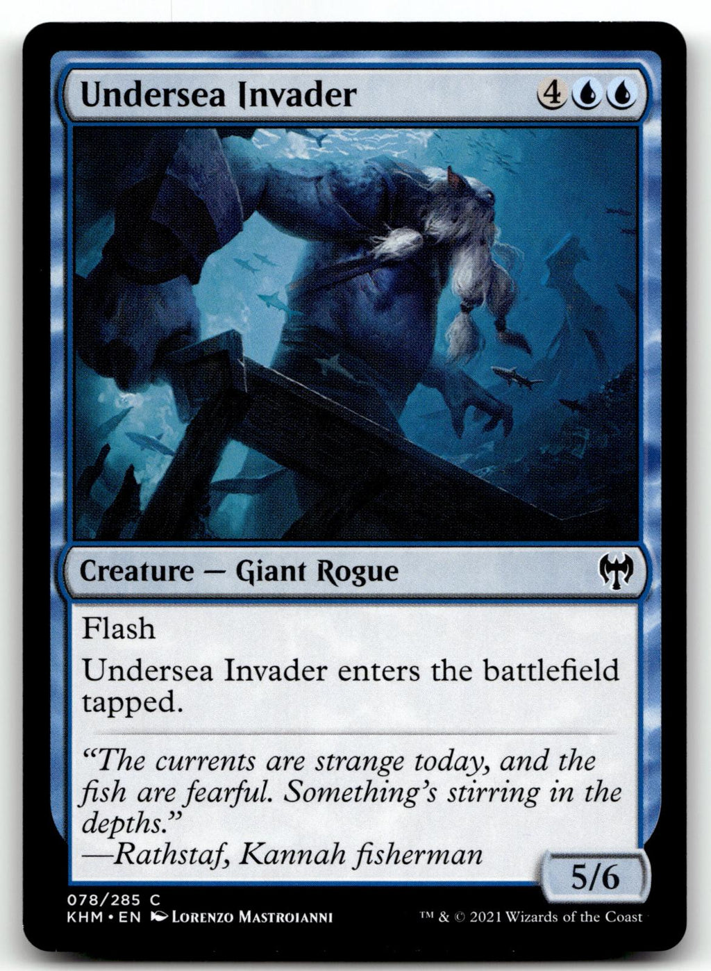 Undersea Invader 78 Common Kaldheim Magic: The Gathering Near Mint