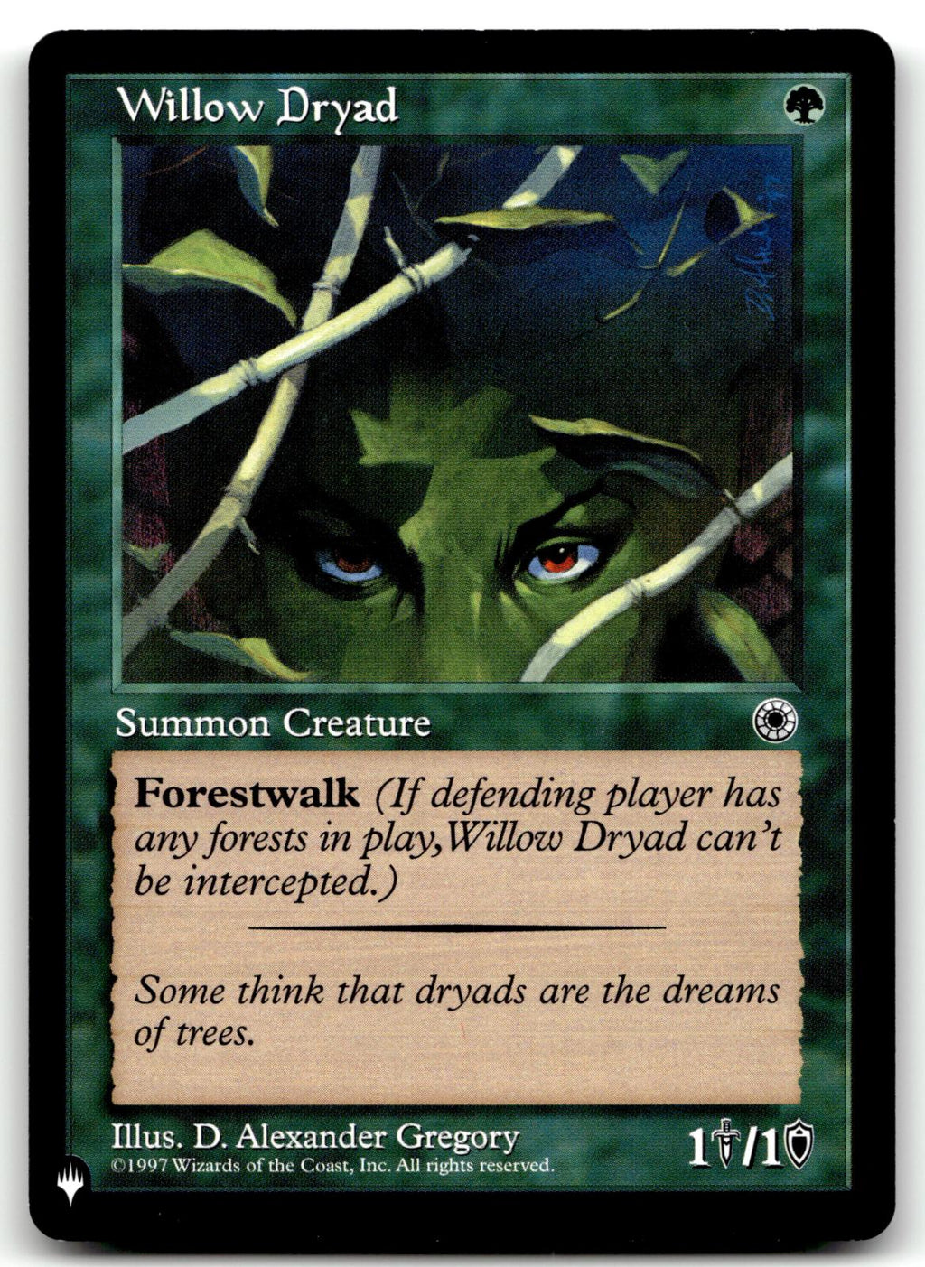 Willow Dryad Common Portal Magic: The Gathering Near Mint