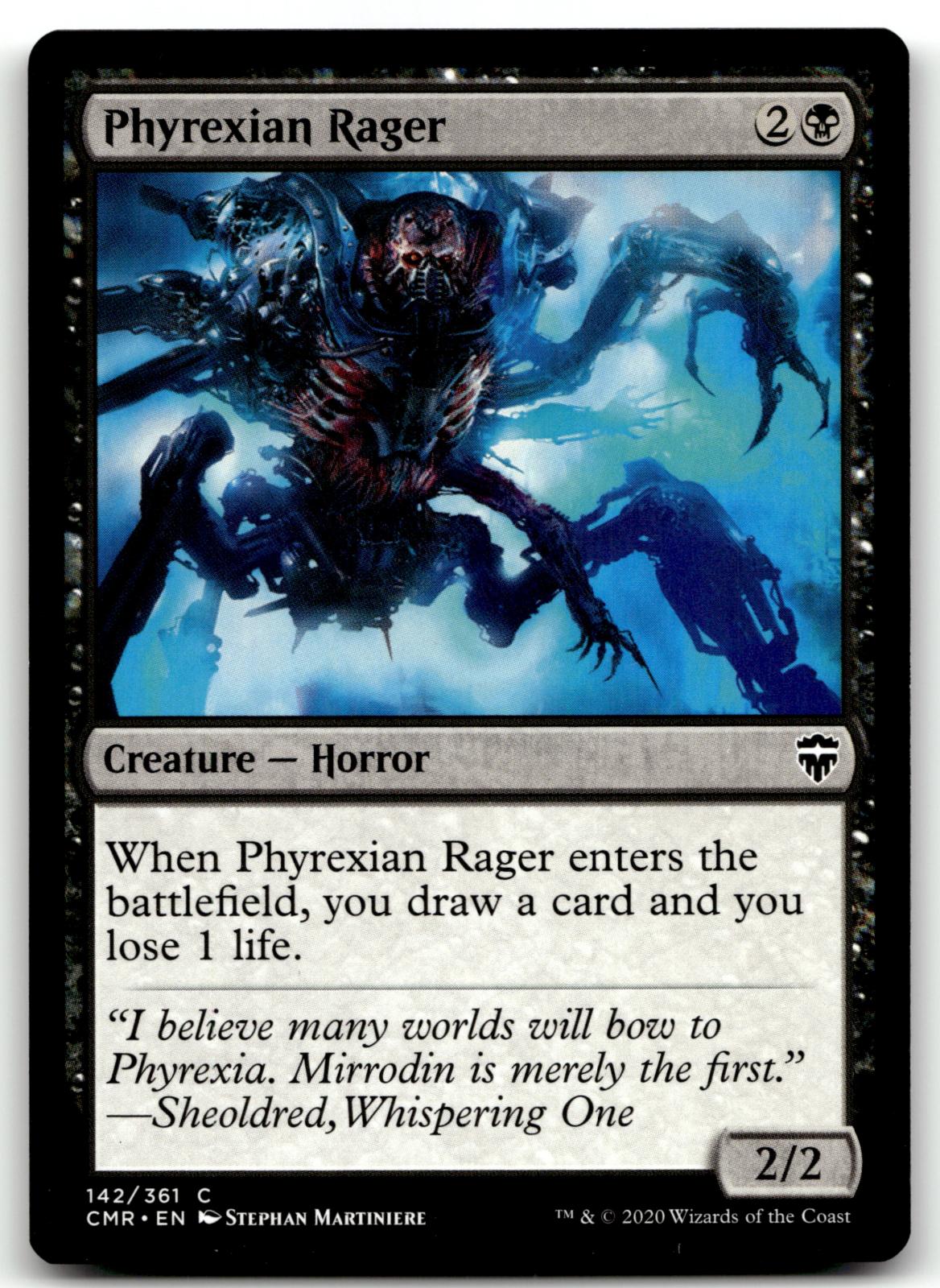 Phyrexian Rager 142 Common Commander Legends Magic: The Gathering Near Mint
