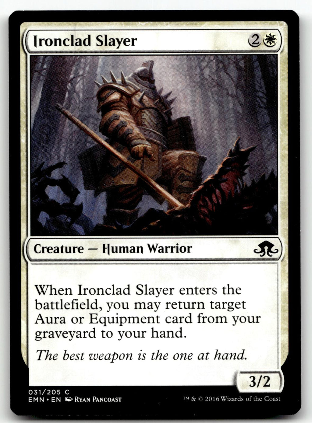 Ironclad Slayer 31 Common Eldritch Moon Magic: The Gathering Near Mint