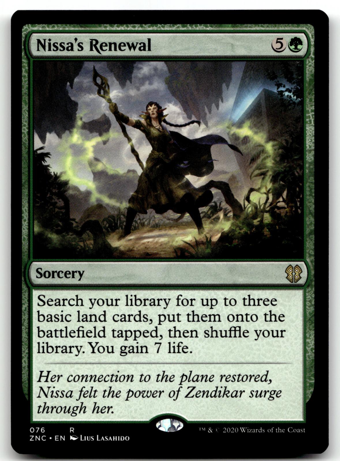 Nissa's Renewal 76 Rare Commander: Zendikar Rising Magic: The Gathering NM