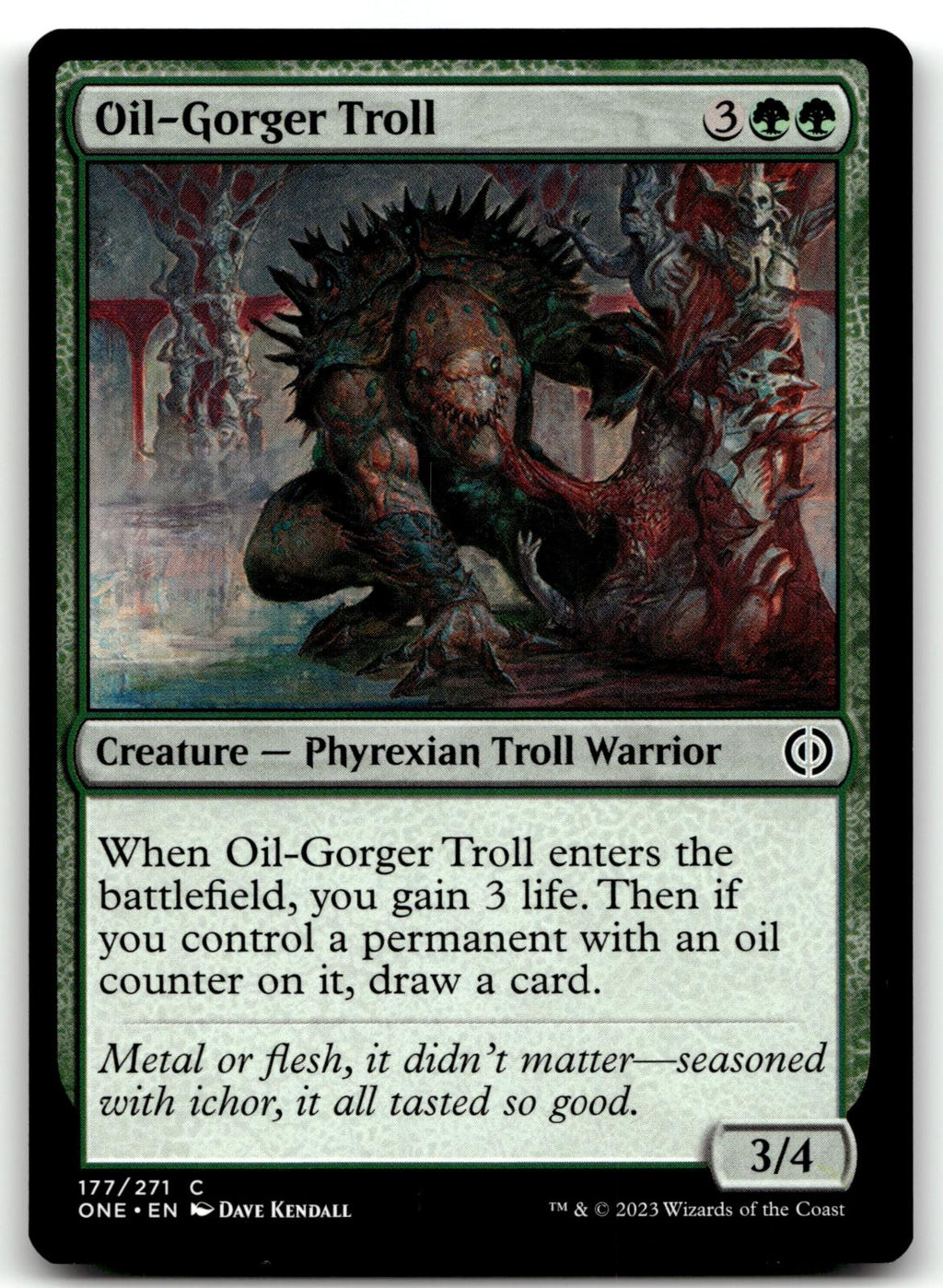Oil-Gorger Troll 177 Common Phyrexia: All Will Be One Magic: The Gathering NM