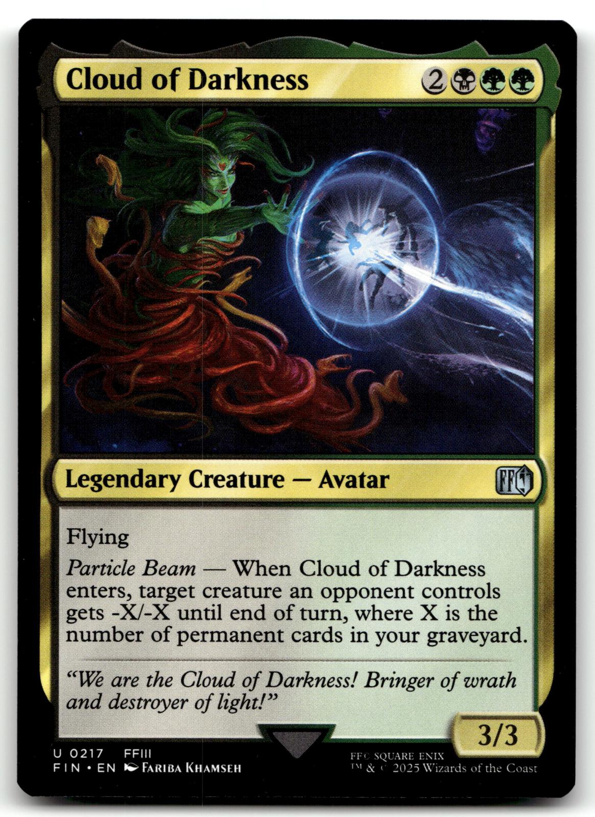 Cloud of Darkness 217 Uncommon FINAL FANTASY Magic: The Gathering Near Mint